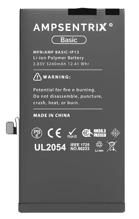 Ampsentrix Basic Replacement Batteries for Apple iPhone 13 Mini / 13 / 13 Pro / 13 Pro Max - 3C Easy Markham