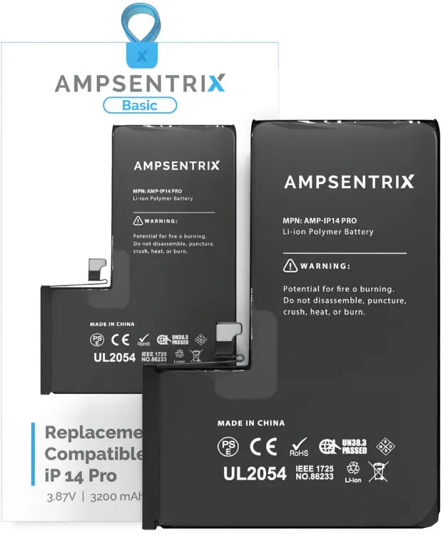 Ampsentrix Basic Replacement Batteries for Apple iPhone 14 / 14 Plus / 14 Pro / 14 Pro Max - 3C Easy Markham