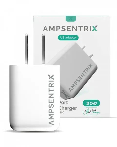Ampsentrix PD 20W Power Adapter (USB-A Output x1 USB-C Output x1) - 3C Easy Markham
