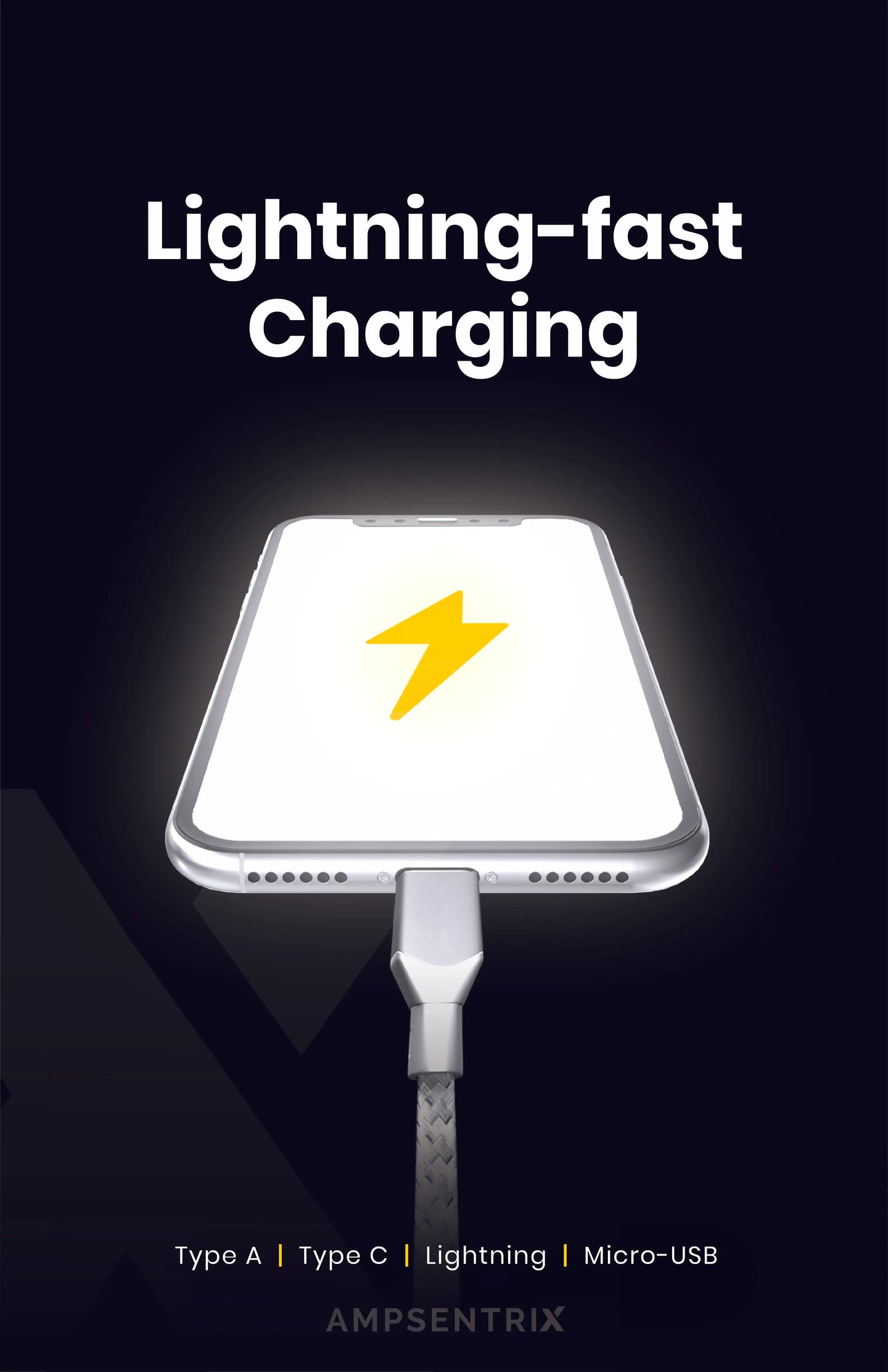 Ampsentrix USB-C to Lightning Cable AmpSentrix