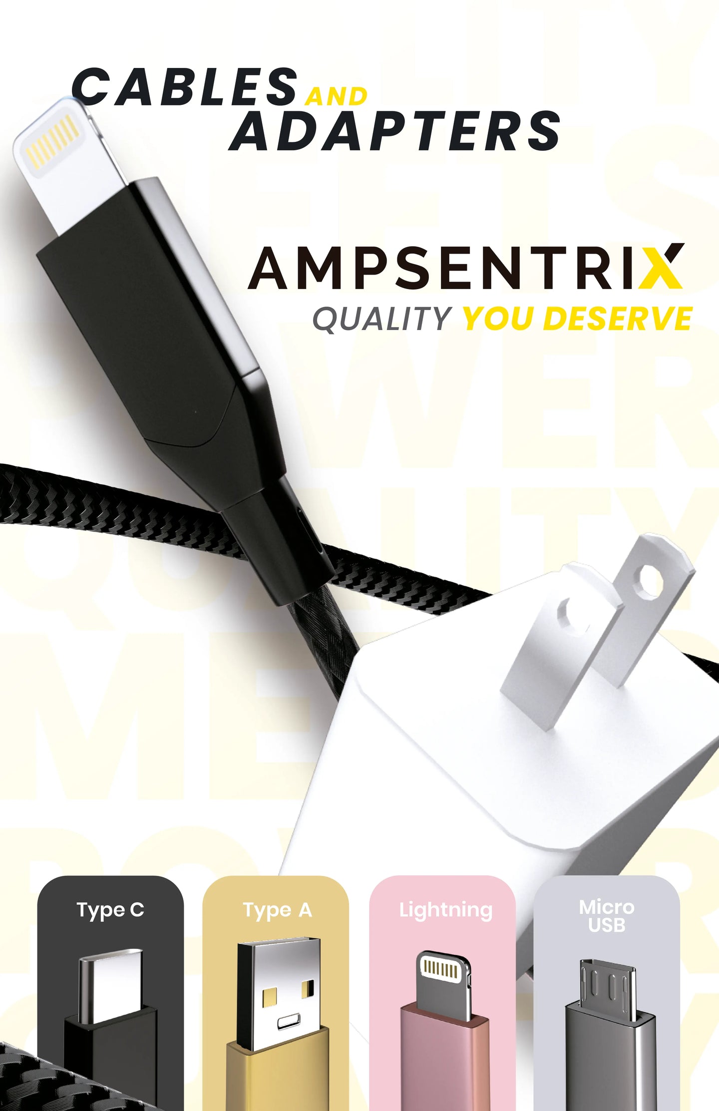 Ampsentrix USB-C to Lightning Cable AmpSentrix