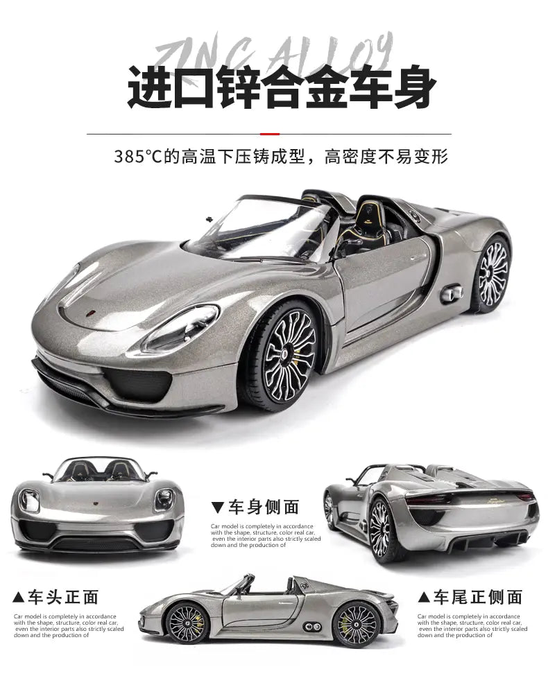 Welly 1:24 Porsche 918 Diecast Model - 3C Easy Markham