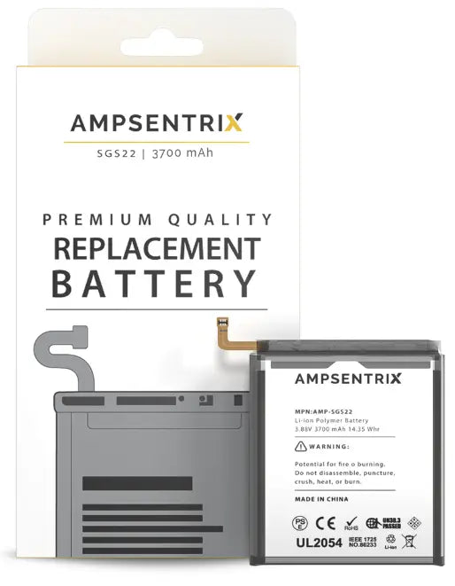 Ampsentrix Replacement Batteries for Samsung S22 5G, S22 Plus 5G and S22 Ultra 5G - 3C Easy Markham