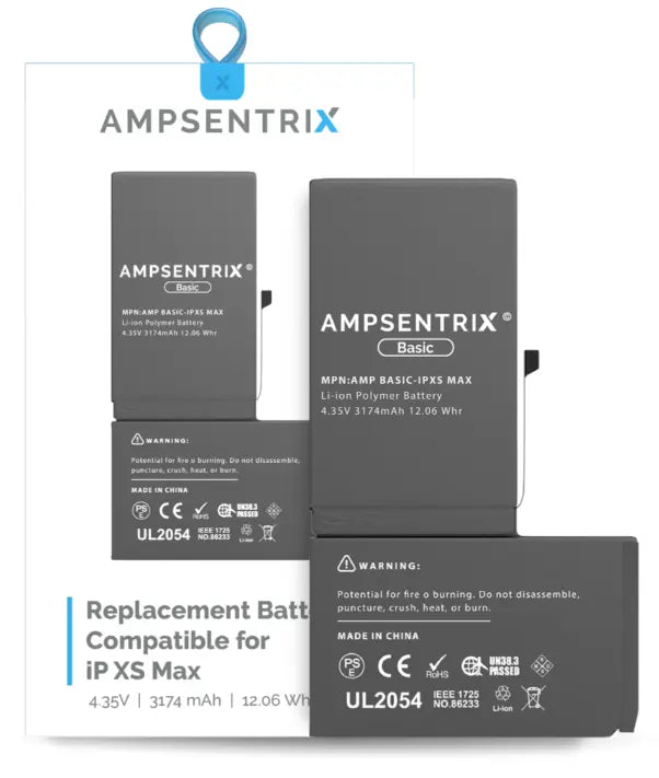Ampsentrix Basic Replacement Batteries for Apple iPhone Xs / XR / Xs Max - 3C Easy Markham