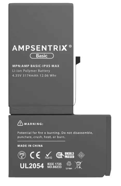 Ampsentrix Basic Replacement Batteries for Apple iPhone Xs / XR / Xs Max - 3C Easy Markham