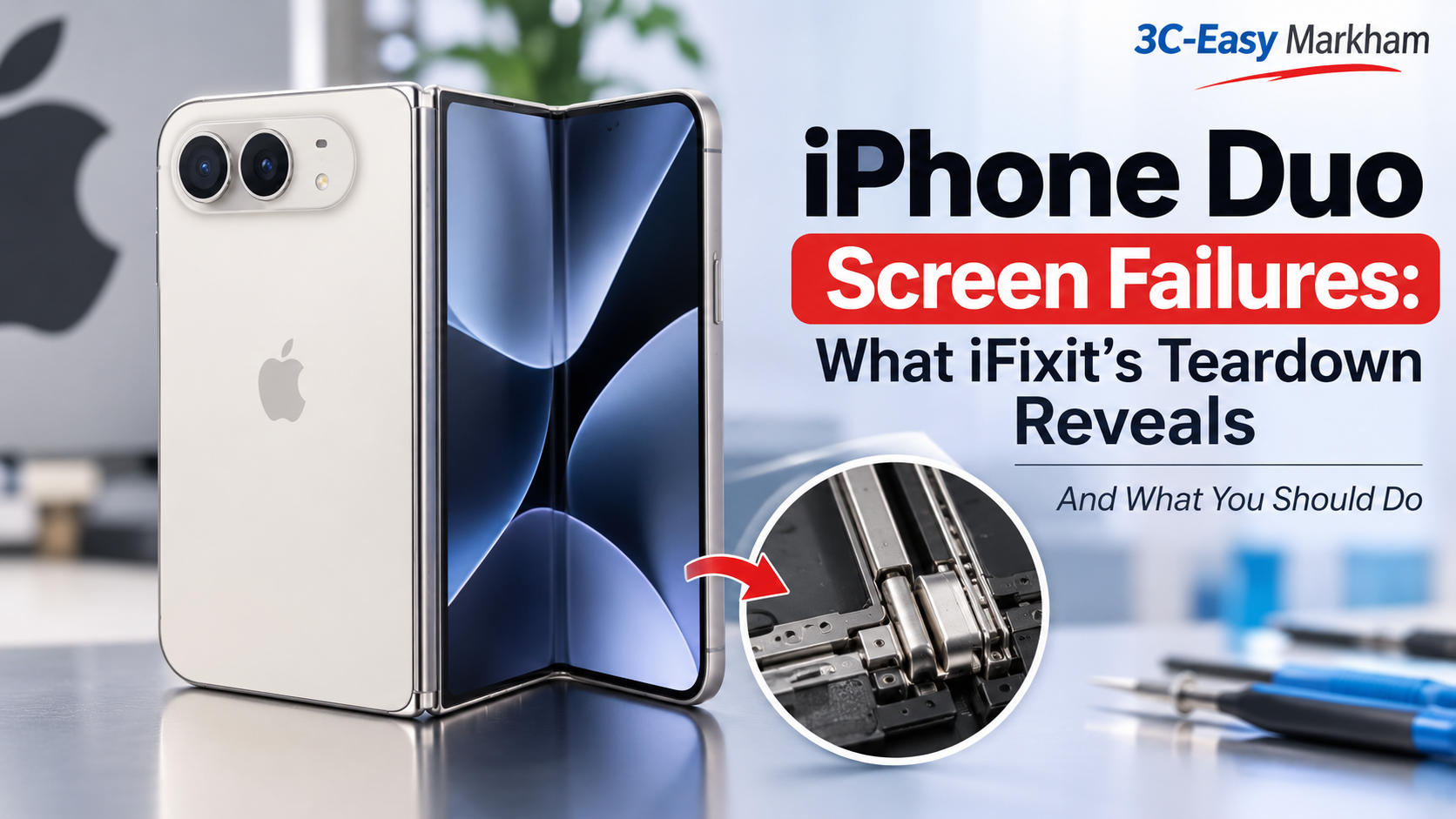 iPhone Duo Screen Failures: What iFixit's Teardown Reveals About Apple's First Foldable iPhone