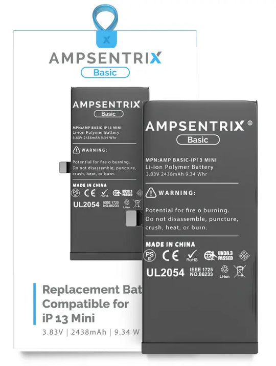 Ampsentrix Basic Replacement Batteries for Apple iPhone 13 Mini / 13 / 13 Pro / 13 Pro Max - 3C Easy Markham