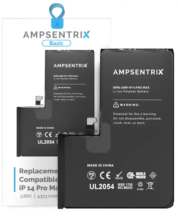 Ampsentrix Basic Replacement Batteries for Apple iPhone 14 / 14 Plus / 14 Pro / 14 Pro Max - 3C Easy Markham