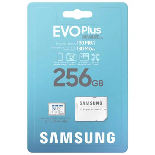 Samsung EVO Plus microSDXC 256 GB w/ Adaptor - 3C Easy Markham