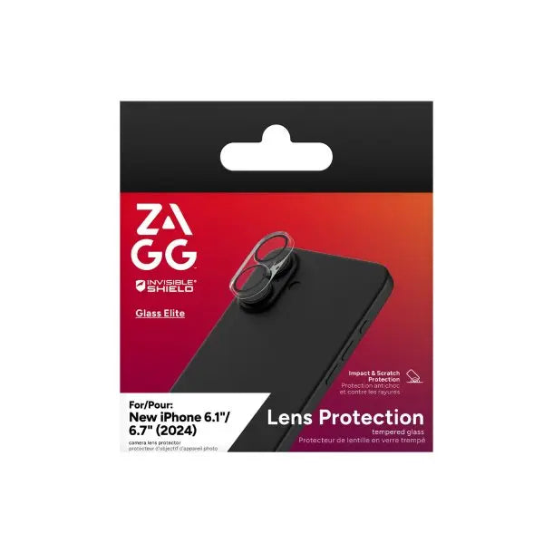 ZAGG InvisibleShield Glass Elite AR Camera Lens Protector for iPhone 16 & 16 Plus ZAGG