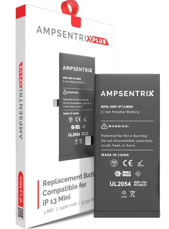 AmpSentrix Plus Replacement Batteries for Apple iPhone 13 Mini / 13 / 13 Pro / 13 Pro Max AmpSentrix