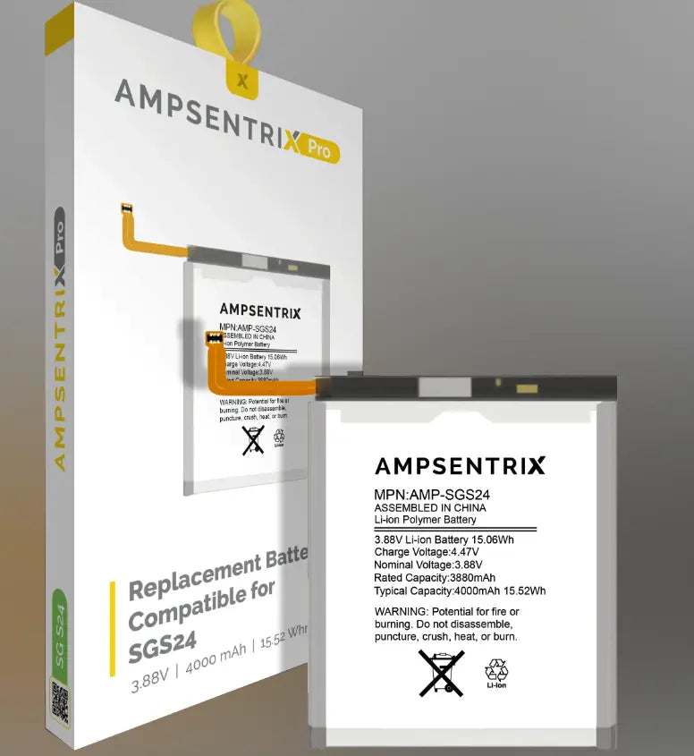 AmpSentrix Replacement Battery Compatible with Samsung S24, S24 Plus & S24 Ultra 5G 3C Easy Markham