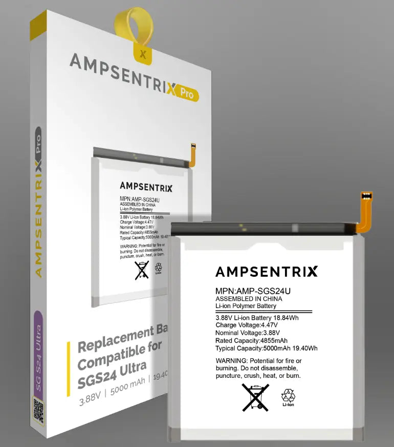 AmpSentrix Replacement Battery Compatible with Samsung S24, S24 Plus & S24 Ultra 5G 3C Easy Markham