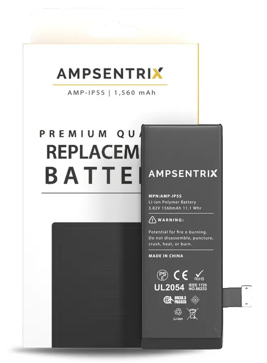 Ampsentrix Batteries for Apple iPhone 5S & 5SE (2016) AmpSentrix