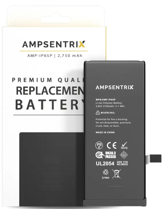 Ampsentrix Batteries for Apple iPhone 6, 6 Plus, 6S, 6S Plus AmpSentrix