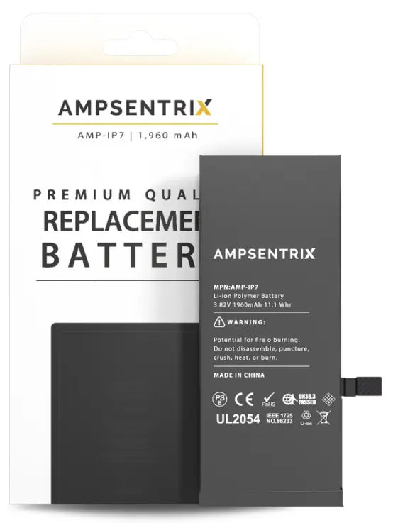 Ampsentrix Batteries for Apple iPhone 7, 7 Plus, 8, and 8 Plus AmpSentrix