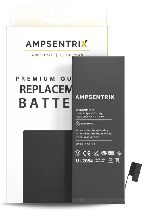 Ampsentrix Batteries for Apple iPhone 7, 7 Plus, 8, and 8 Plus AmpSentrix