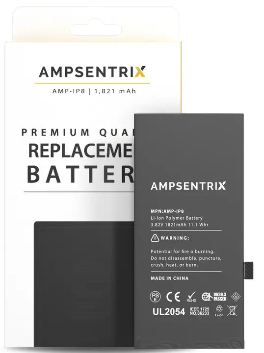 Ampsentrix Batteries for Apple iPhone 7, 7 Plus, 8, and 8 Plus AmpSentrix