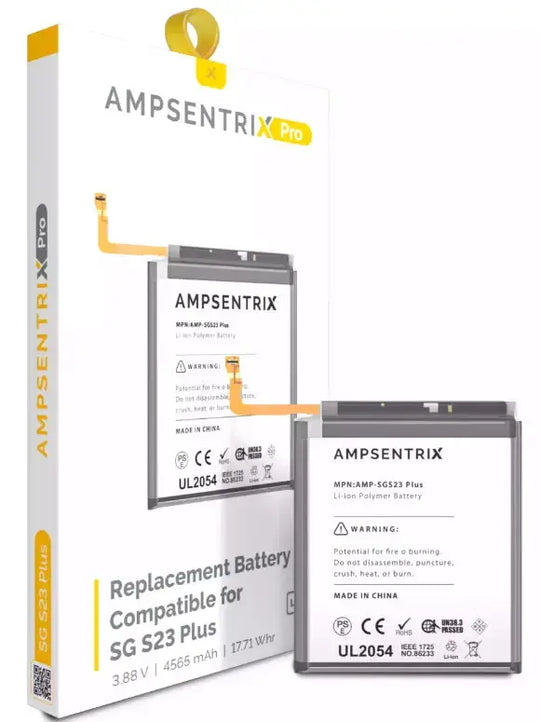 Ampsentrix Replacement Batteries for Samsung S23 5G, S23 Plus 5G and S23 Ultra 5G AmpSentrix
