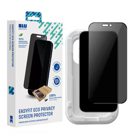 Blu Element's EasyFit Privacy Eco Screen Protector Compatible with iPhone 17 Series Blu Element