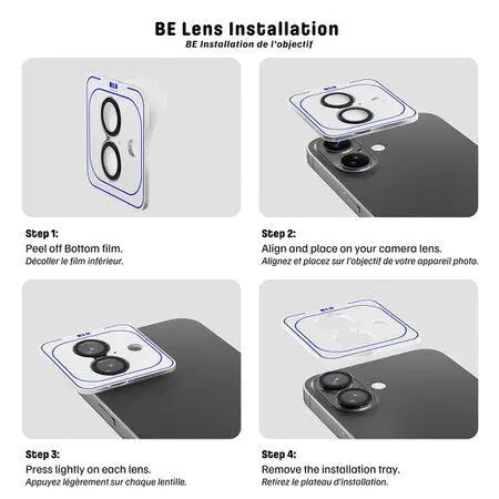 Blu Element's Invisible 1 by 1 Lens Protector Compatible with iPhone 16 Pro & iPhone 16 Pro Max Blu Element