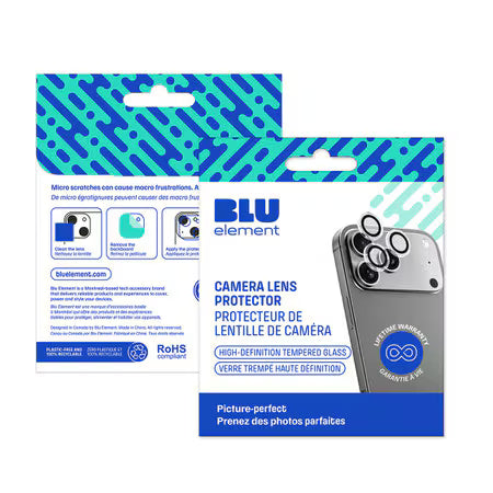 Blu Element's Invisible 1 by 1 Lens Protector Compatible with iPhone 17 Pro & 17 Pro Max Blu Element