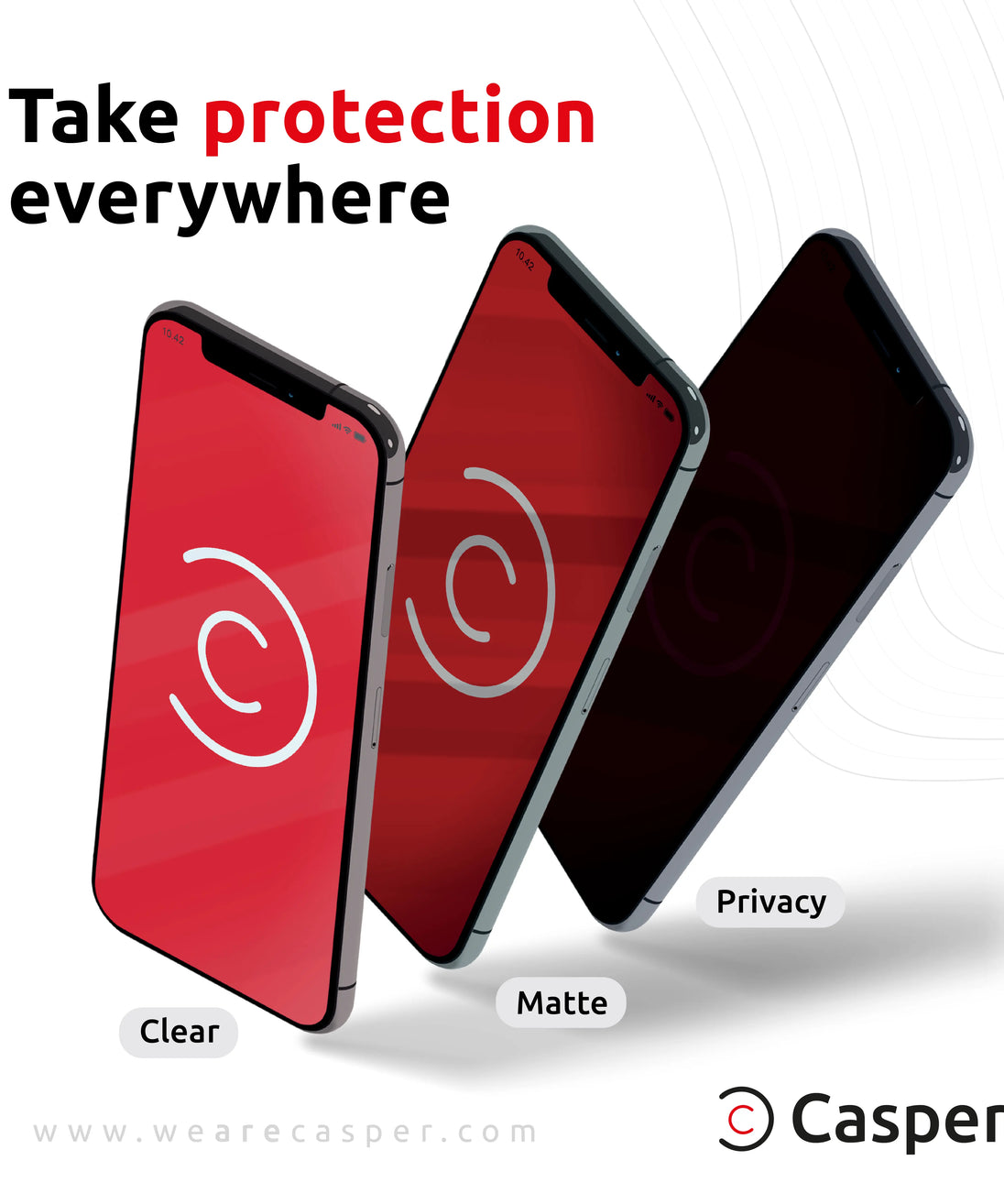 Casper Premium Tempered Glass Screen Protector for Apple iPhone X / Xs / XR / Xs Max - 3C Easy Markham