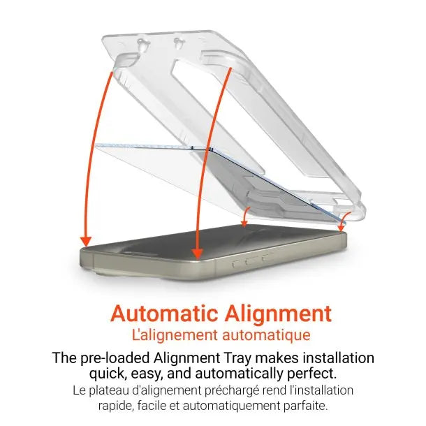 HyperGear Tempered Glass Screen Protector w/Installation Applicator Tray for iPhone 15 Pro & 15 Pro Max Hyper Gear