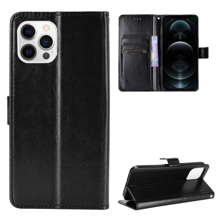 Artificial Leather Profolio Case for iPhone 15, 15 Plus, 15 Pro and 15 Pro Max - 3C Easy Markham