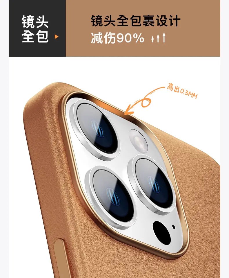 Artificial Leather Case w/ Magsafe for iPhone 15, 15 Plus, 15 Pro, and 15 Pro Max - 3C Easy Markham