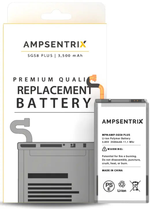 Ampsentrix Replacement Batteries for Samsung S8, S8 Plus, S9 and S9 Plus - 3C Easy Markham