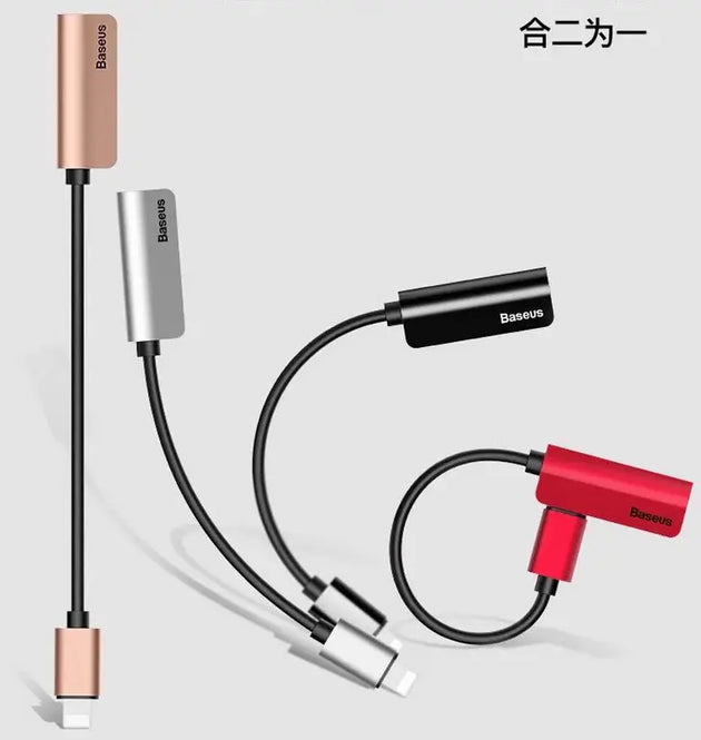 Baseus lightning to lightning & 3.5mm headphone jack adapter - 3C Easy Markham