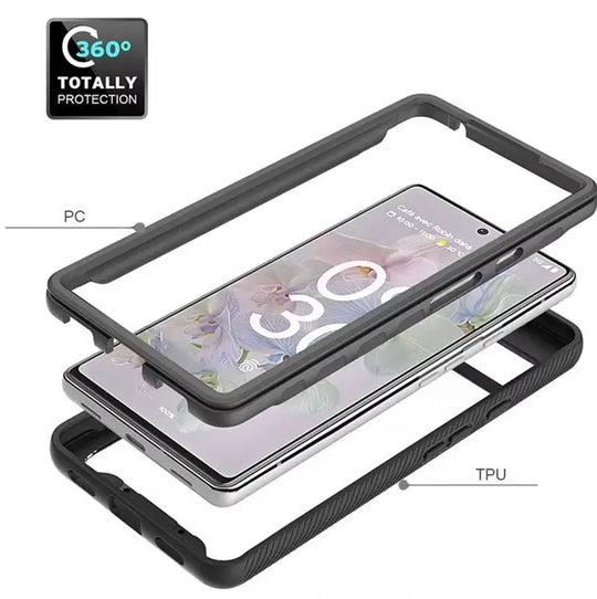 Two Layers Protective Case for Google Pixel 6, Pixel 6 Pro, and Pixel 6A - 3C Easy Markham