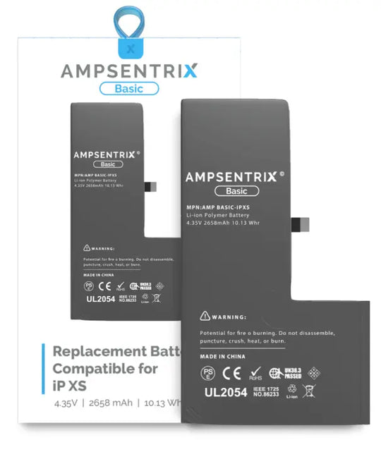 Ampsentrix Basic Replacement Batteries for Apple iPhone Xs / XR / Xs Max - 3C Easy Markham