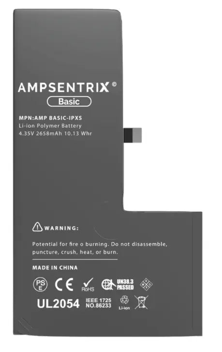 Ampsentrix Basic Replacement Batteries for Apple iPhone Xs / XR / Xs Max - 3C Easy Markham