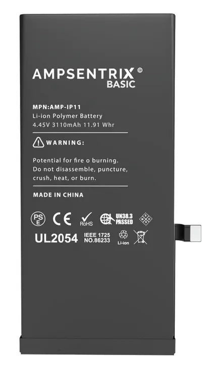 Ampsentrix Basic Replacement Batteries for Apple iPhone 11 / 11 Pro / 11 Pro Max - 3C Easy Markham