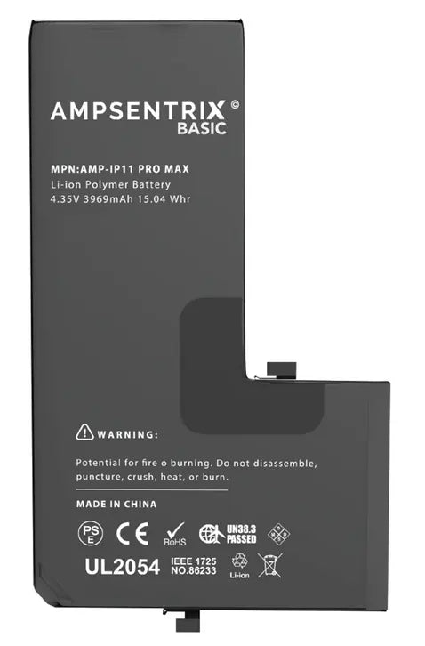 Ampsentrix Basic Replacement Batteries for Apple iPhone 11 / 11 Pro / 11 Pro Max - 3C Easy Markham