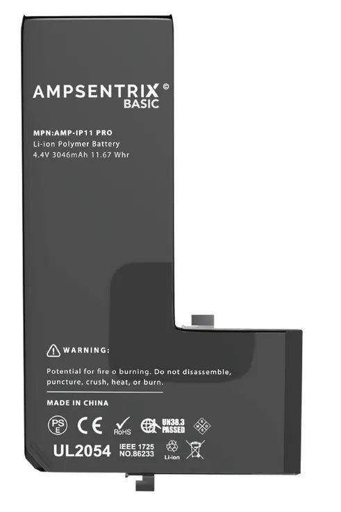Ampsentrix Basic Replacement Batteries for Apple iPhone 11 / 11 Pro / 11 Pro Max - 3C Easy Markham