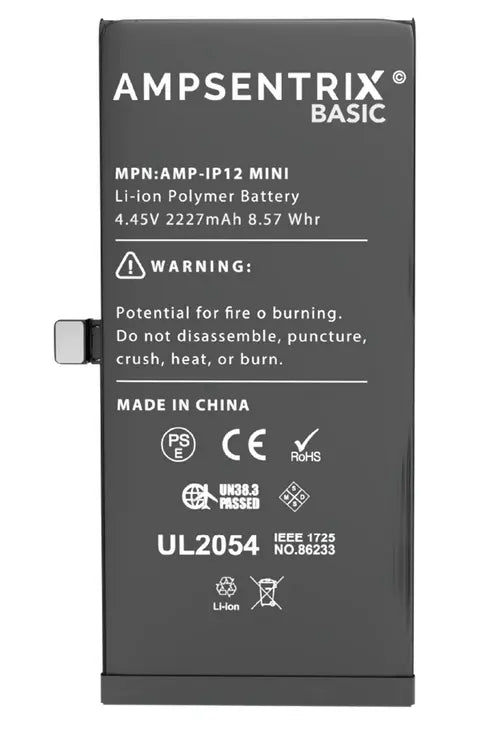 Ampsentrix Basic Replacement Batteries for Apple iPhone 12 Mini / 12 / 12 Pro / 12 Pro Max - 3C Easy Markham