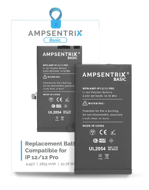 Ampsentrix Basic Replacement Batteries for Apple iPhone 12 Mini / 12 / 12 Pro / 12 Pro Max - 3C Easy Markham