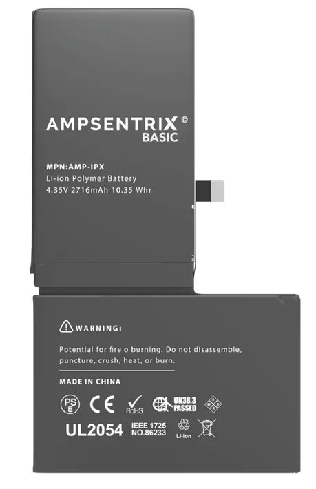 Ampsentrix Basic Replacement Battery for Apple iPhone X (10) - 3C Easy Markham