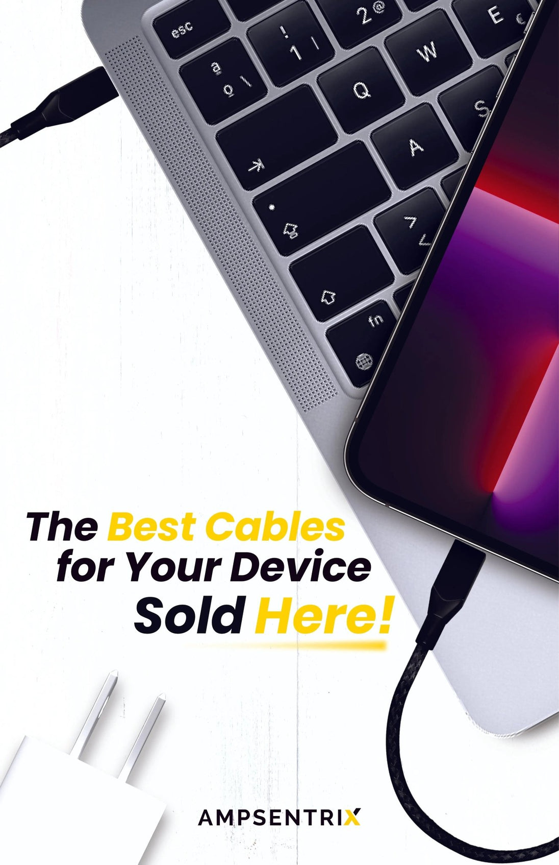 Ampsentrix Braided USB-C to USB-C Cable - 3C Easy Markham