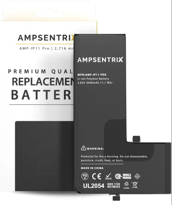 Ampsentrix Pro Replacement Batteries for Apple iPhone 11 / 11 Pro / 11 Pro Max - 3C Easy Markham