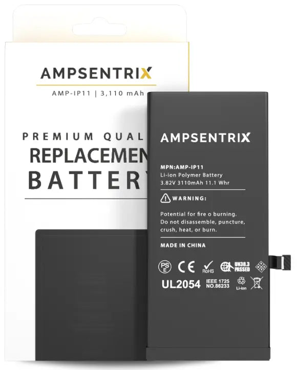 Ampsentrix Pro Replacement Batteries for Apple iPhone 11 / 11 Pro / 11 Pro Max - 3C Easy Markham