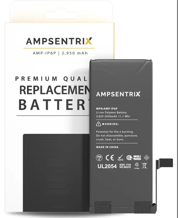 Ampsentrix Pro Replacement Batteries for Apple iPhone 6, 6 Plus, 6S, 6S Plus - 3C Easy Markham
