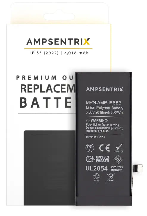 Ampsentrix Pro Replacement Batteries for Apple iPhone SE (2020) / SE (2022) - 3C Easy Markham