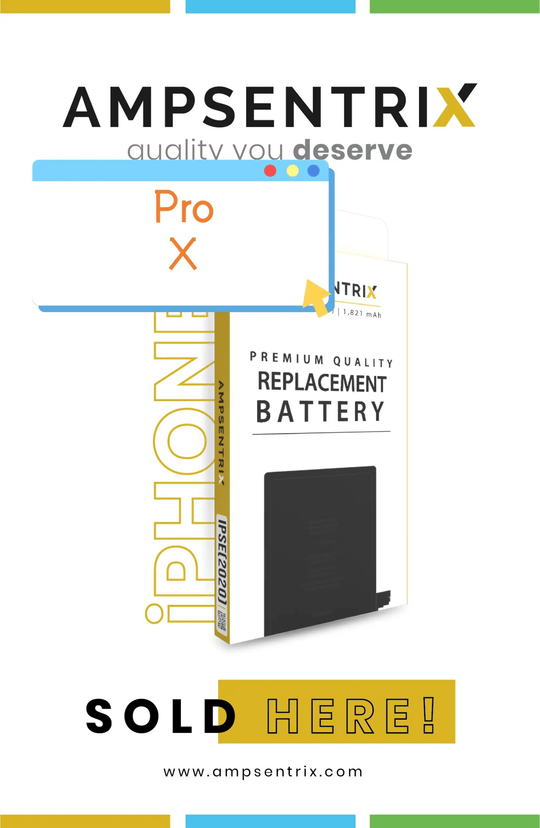 Ampsentrix Pro Replacement Battery for Apple iPhone X (10) - 3C Easy Markham