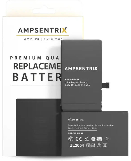 Ampsentrix Pro Replacement Battery for Apple iPhone X (10) - 3C Easy Markham