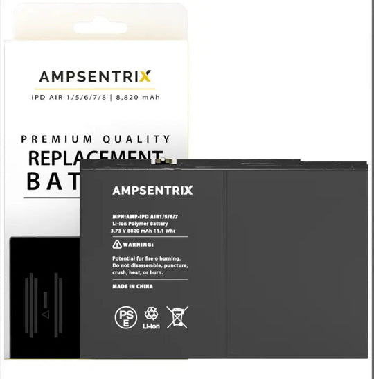 Ampsentrix Replacement Batteries for Apple iPad Airs - 3C Easy Markham