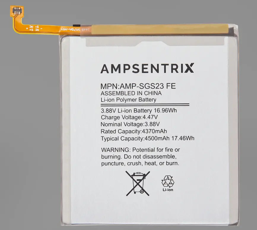 AmpSentrix Replacement Battery Compatible with Samsung S23 FE 5G - 3C Easy Markham